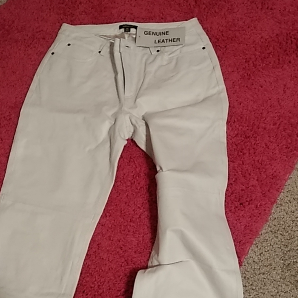 Leather jeans